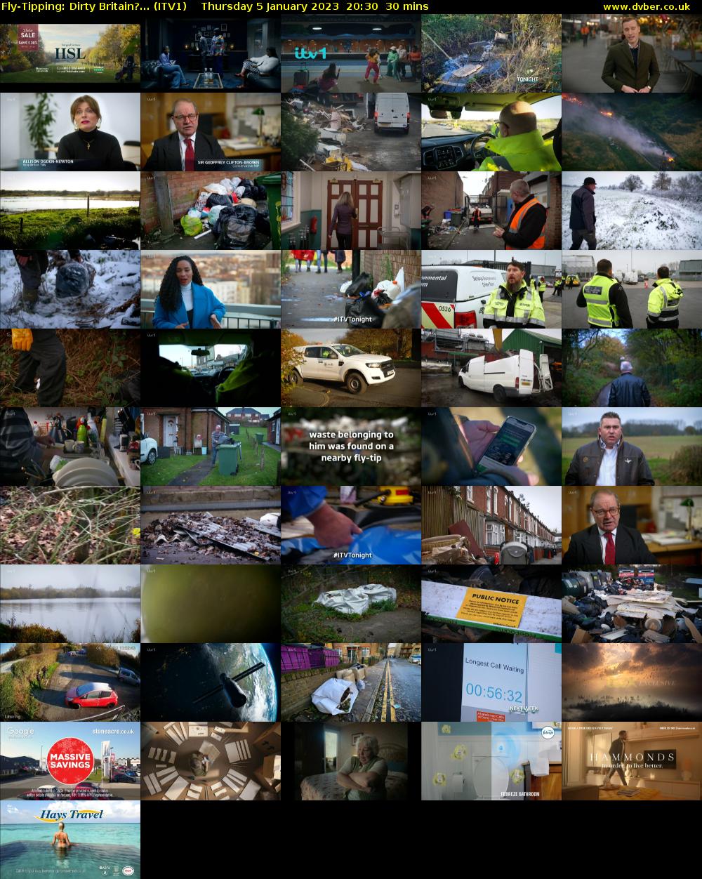 Fly-Tipping: Dirty Britain?... (ITV1) Thursday 5 January 2023 20:30 - 21:00