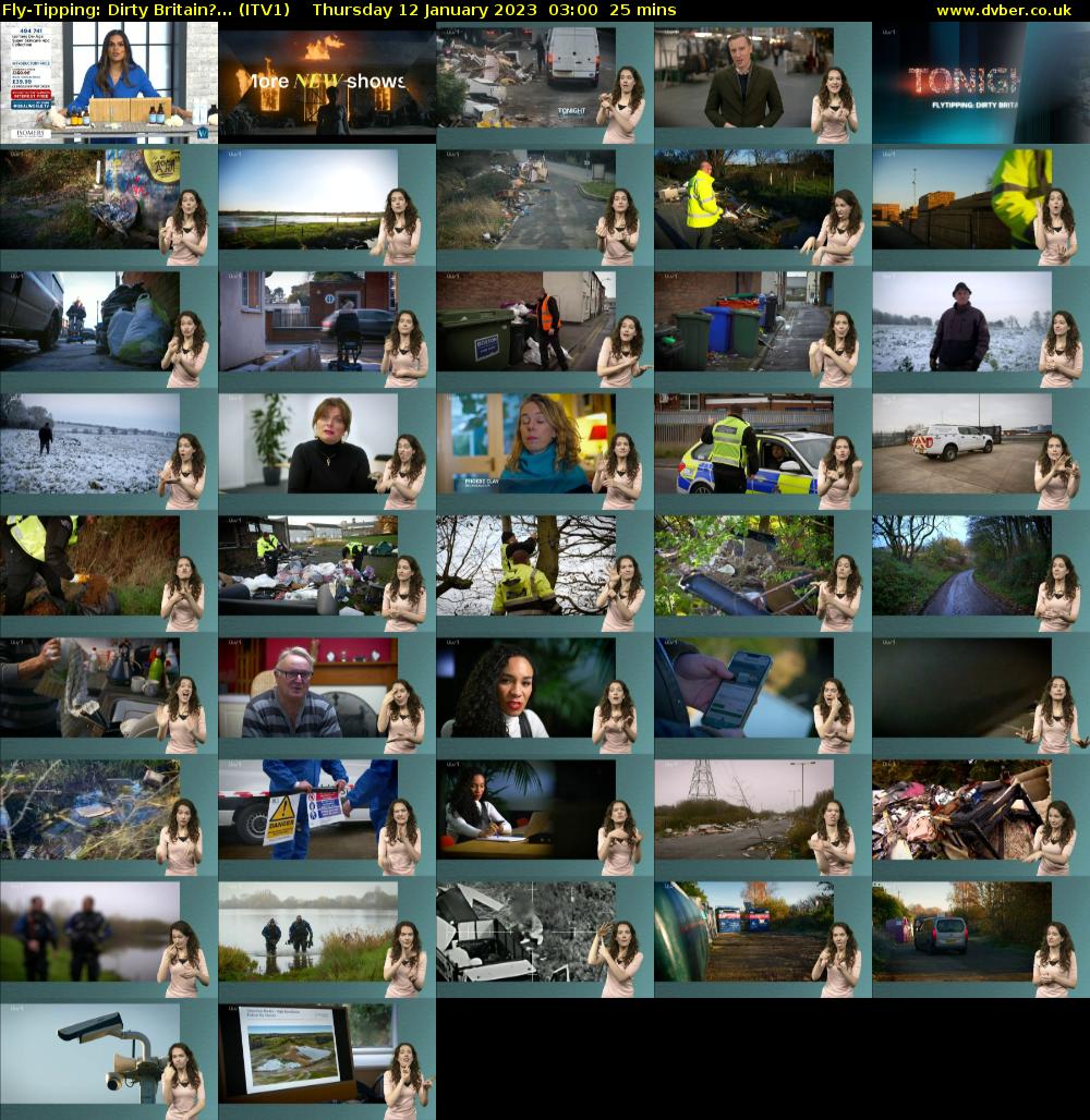 Fly-Tipping: Dirty Britain?... (ITV1) Thursday 12 January 2023 03:00 - 03:25