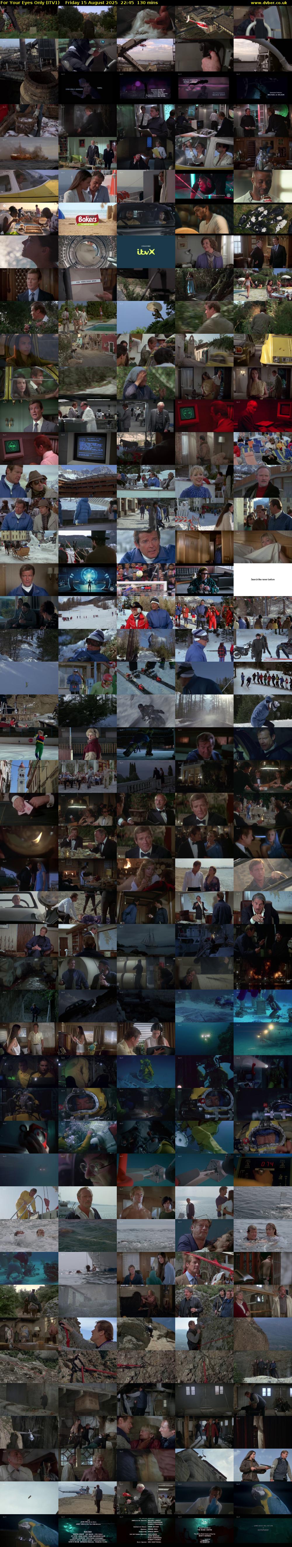 For Your Eyes Only (ITV1) Friday 15 August 2025 22:45 - 00:55