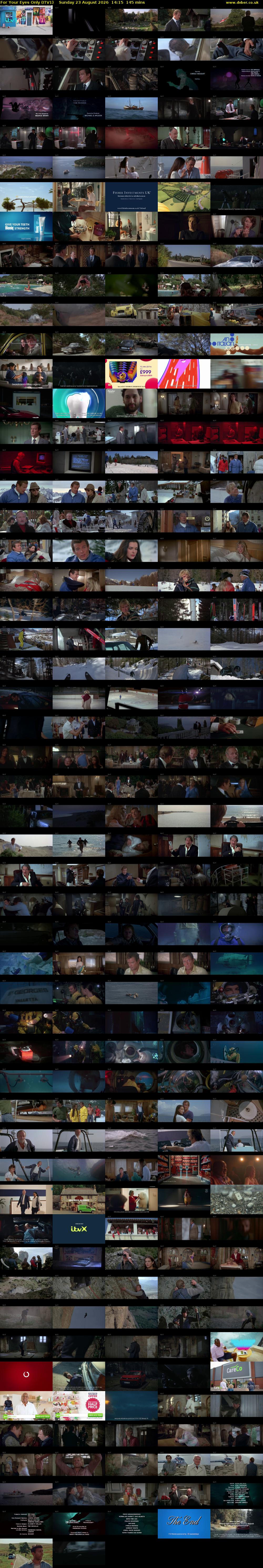 For Your Eyes Only (ITV1) Sunday 23 August 2026 14:15 - 16:40