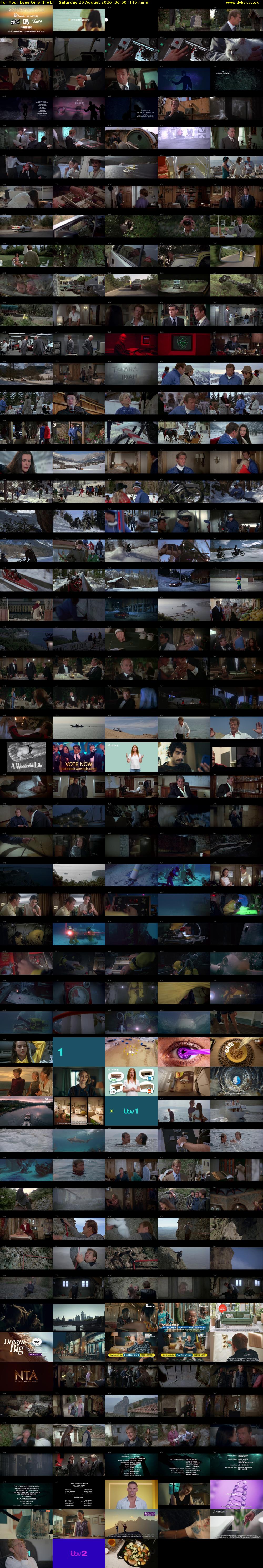 For Your Eyes Only (ITV1) Saturday 29 August 2026 06:00 - 08:25