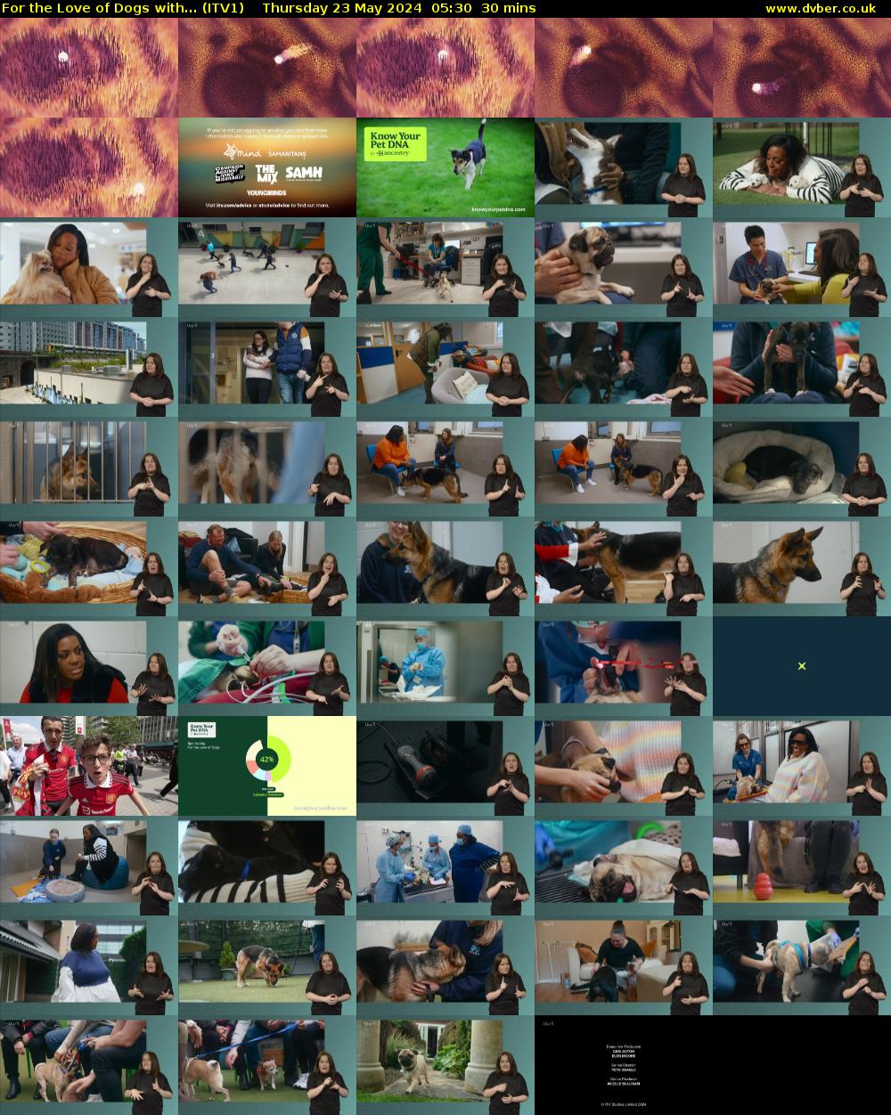 For the Love of Dogs with... (ITV1) Thursday 23 May 2024 05:30 - 06:00