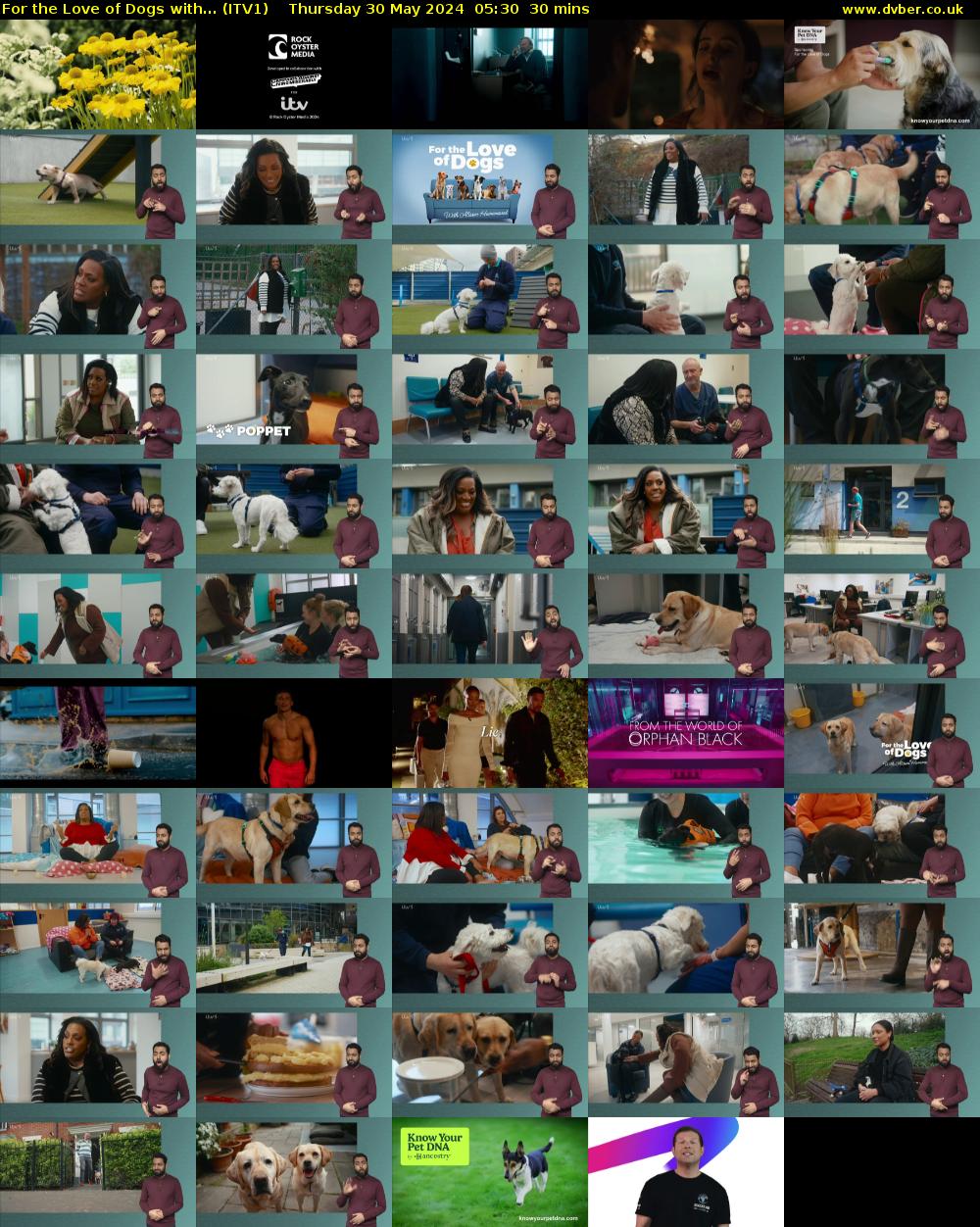 For the Love of Dogs with... (ITV1) Thursday 30 May 2024 05:30 - 06:00