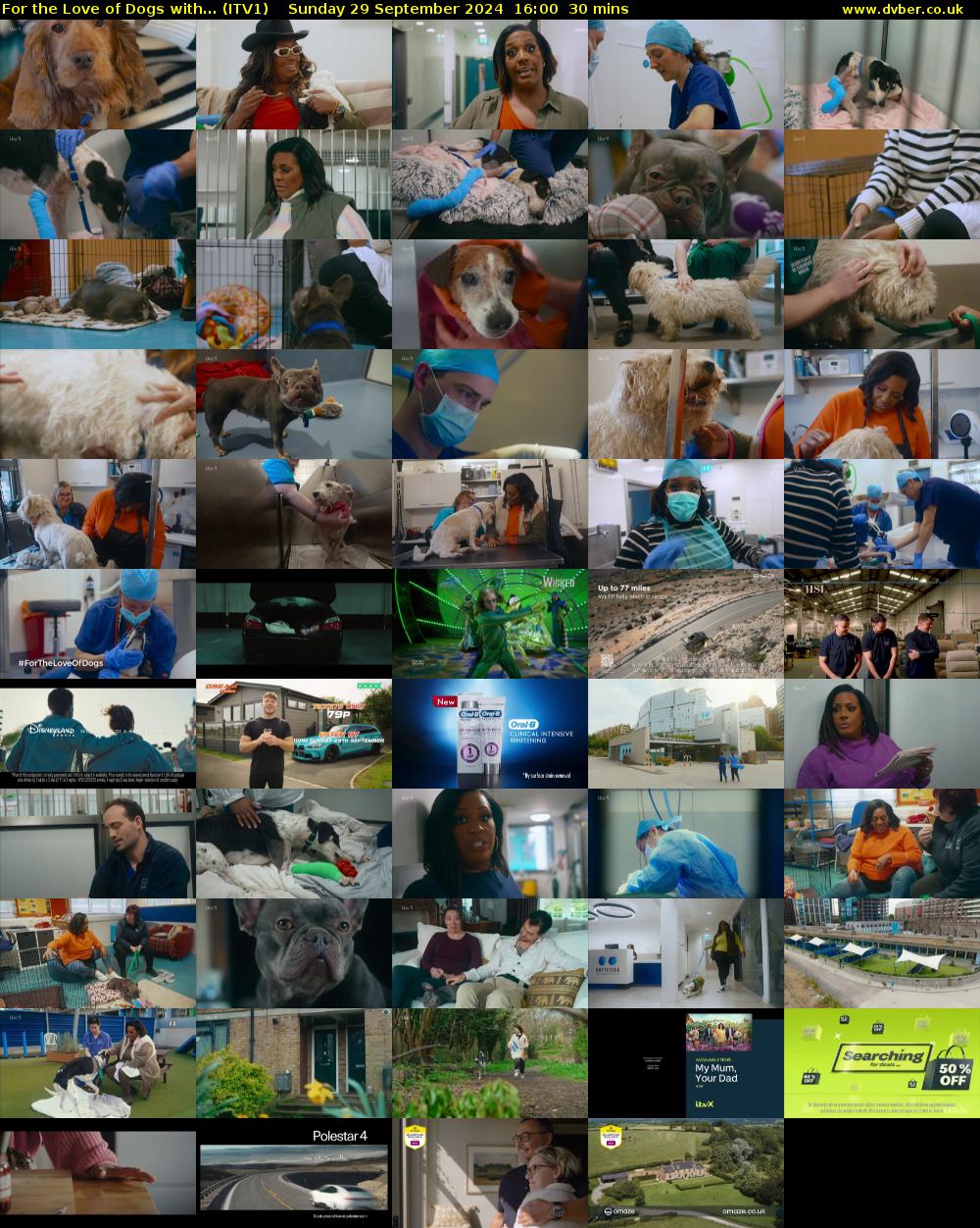 For the Love of Dogs with... (ITV1) Sunday 29 September 2024 16:00 - 16:30