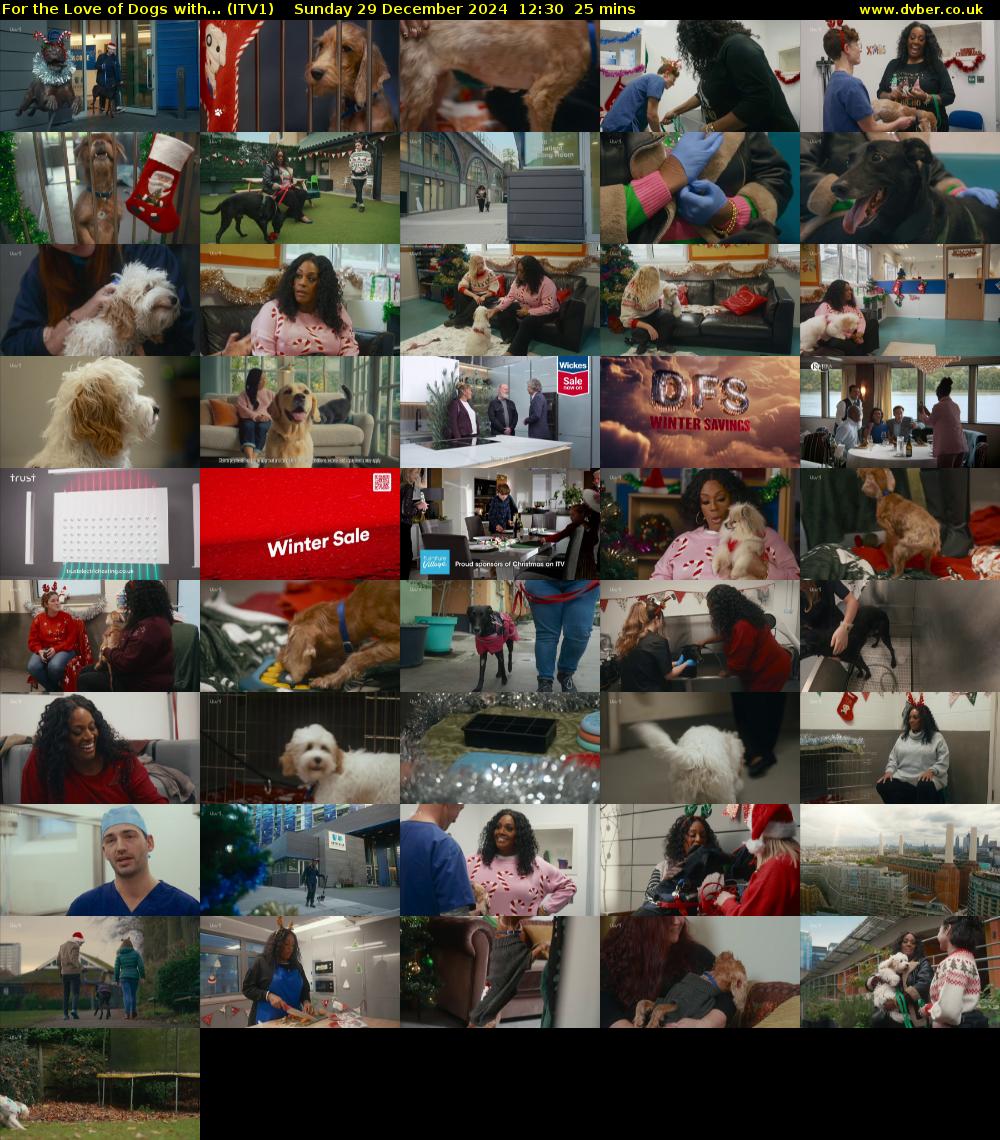 For the Love of Dogs with... (ITV1) Sunday 29 December 2024 12:30 - 12:55