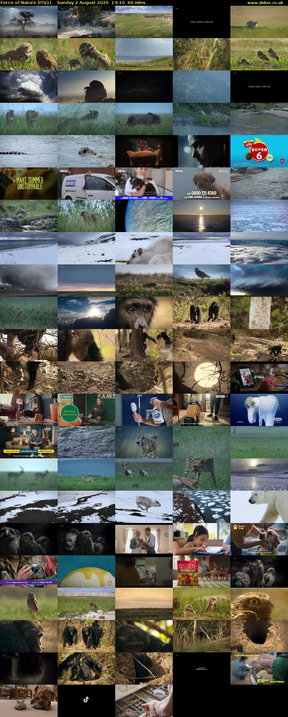 Force of Nature (ITV1) Sunday 2 August 2026 13:10 - 14:10