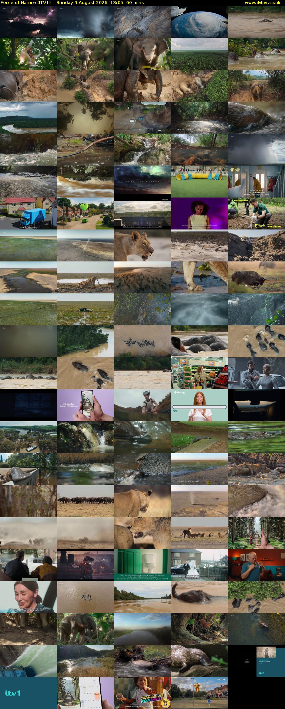 Force of Nature (ITV1) Sunday 9 August 2026 13:05 - 14:05