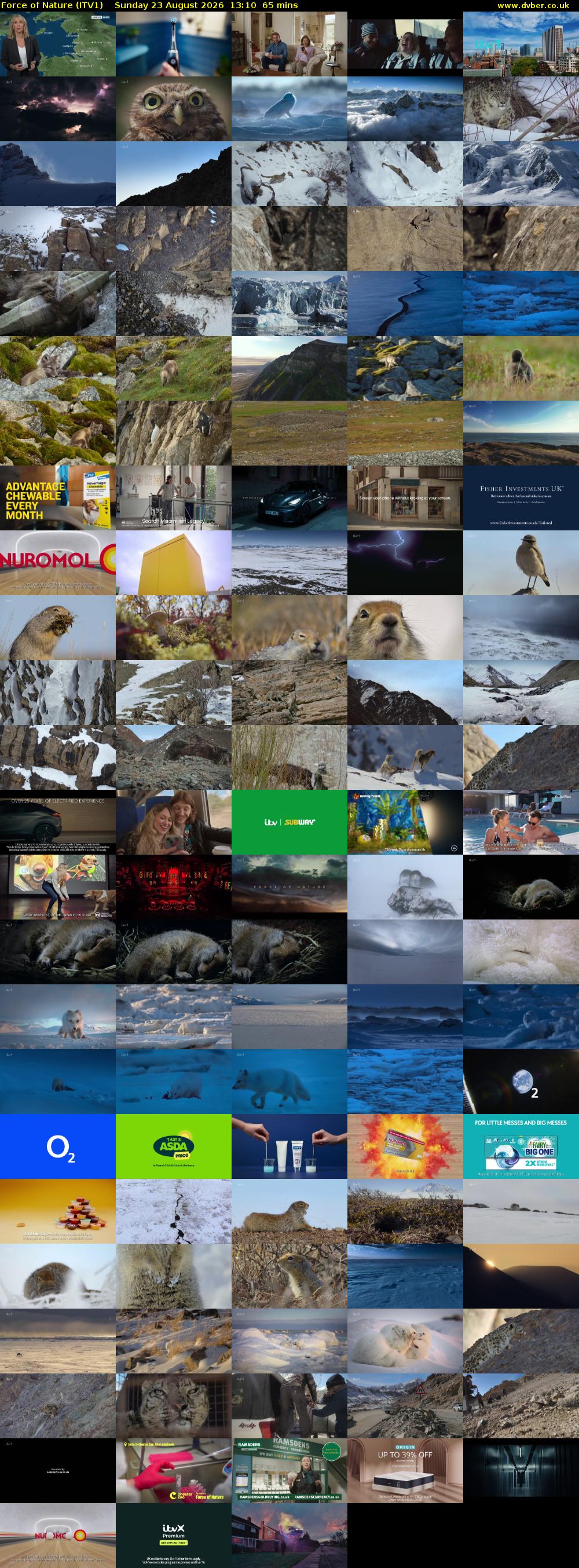 Force of Nature (ITV1) Sunday 23 August 2026 13:10 - 14:15