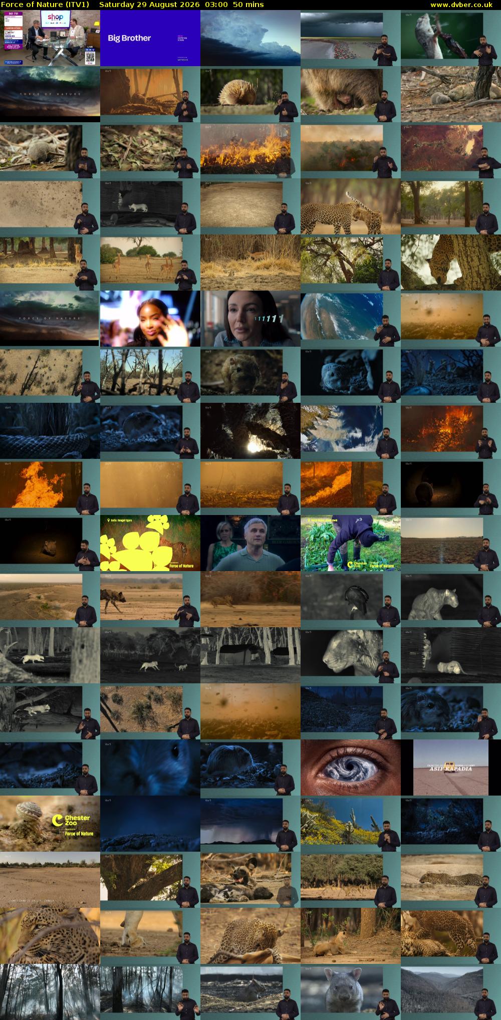 Force of Nature (ITV1) Saturday 29 August 2026 03:00 - 03:50