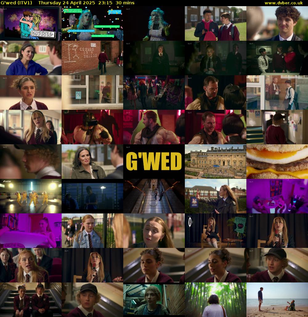 G'wed (ITV1) Thursday 24 April 2025 23:15 - 23:45
