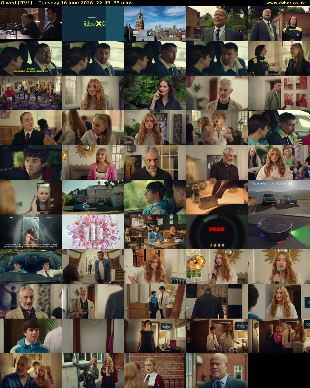 G'wed (ITV1) Tuesday 16 June 2026 22:45 - 23:20