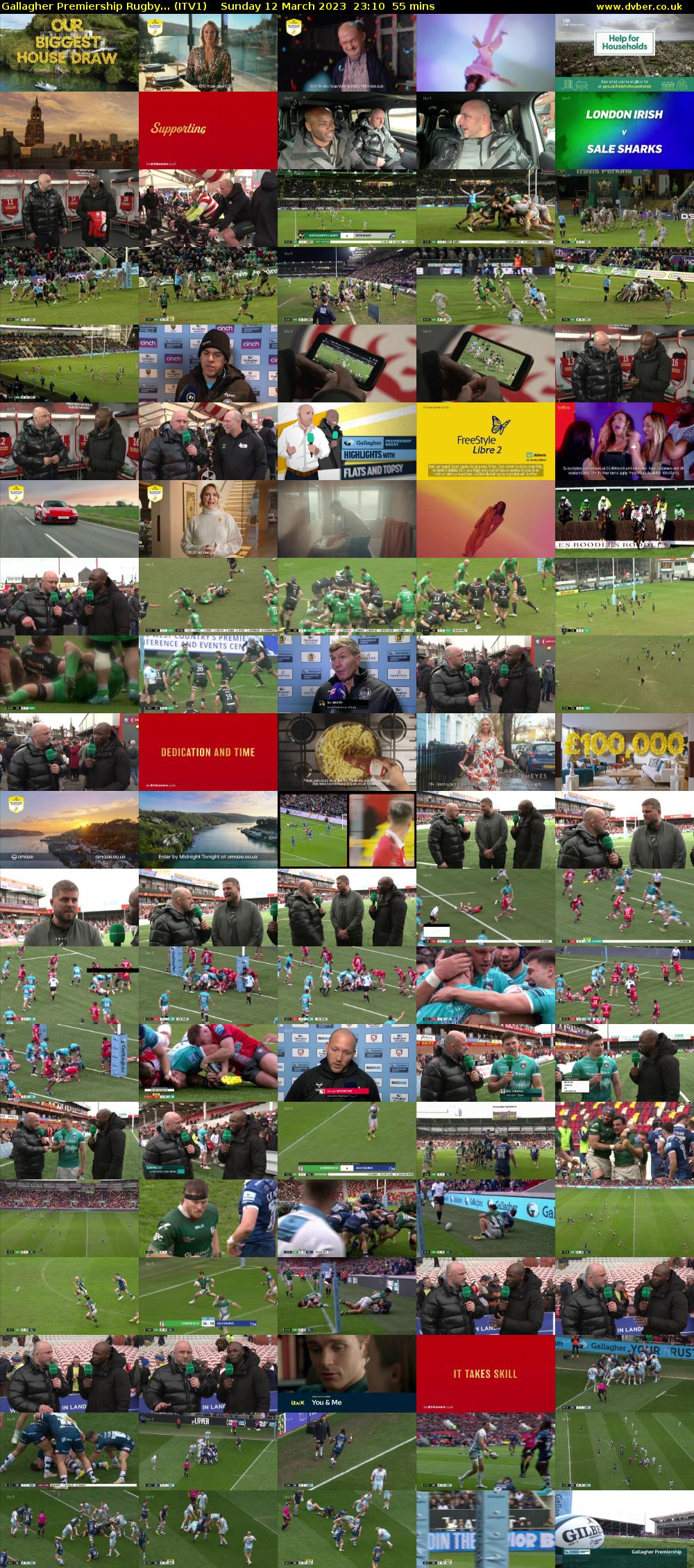 Gallagher Premiership Rugby... (ITV1) Sunday 12 March 2023 23:10 - 00:05