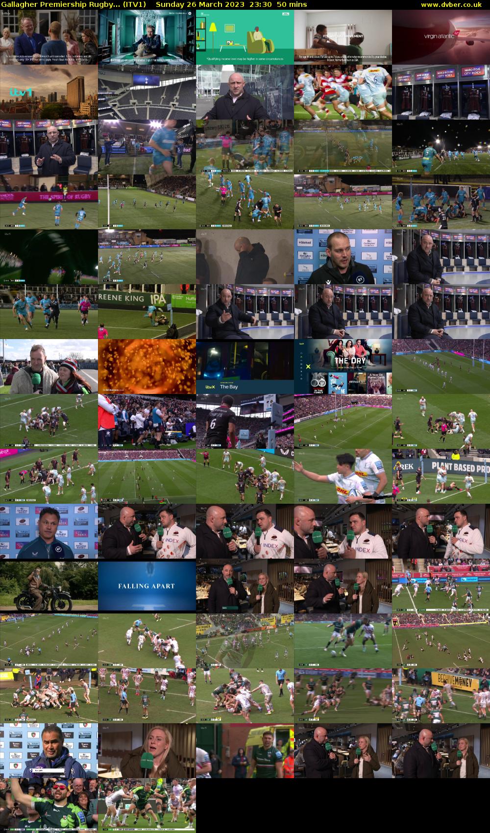 Gallagher Premiership Rugby... (ITV1) Sunday 26 March 2023 23:30 - 00:20