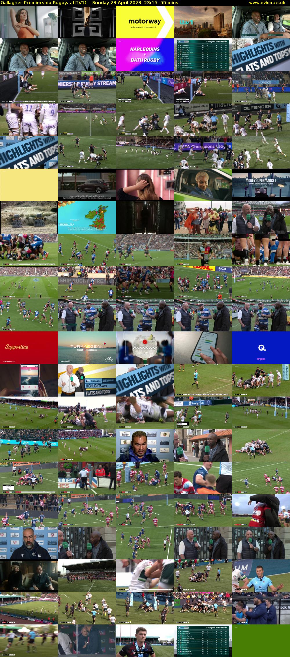 Gallagher Premiership Rugby... (ITV1) Sunday 23 April 2023 23:15 - 00:10