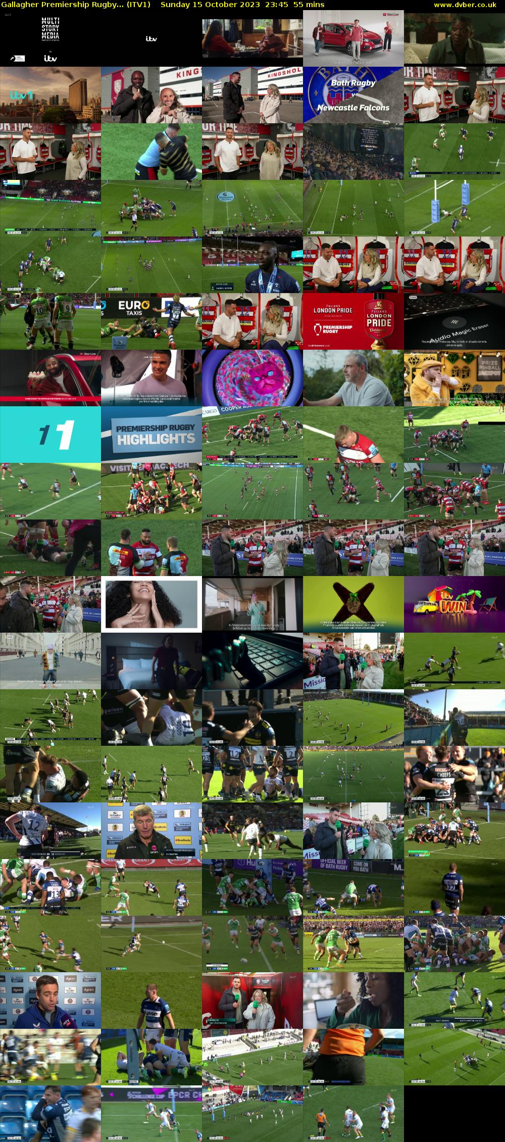 Gallagher Premiership Rugby... (ITV1) Sunday 15 October 2023 23:45 - 00:40