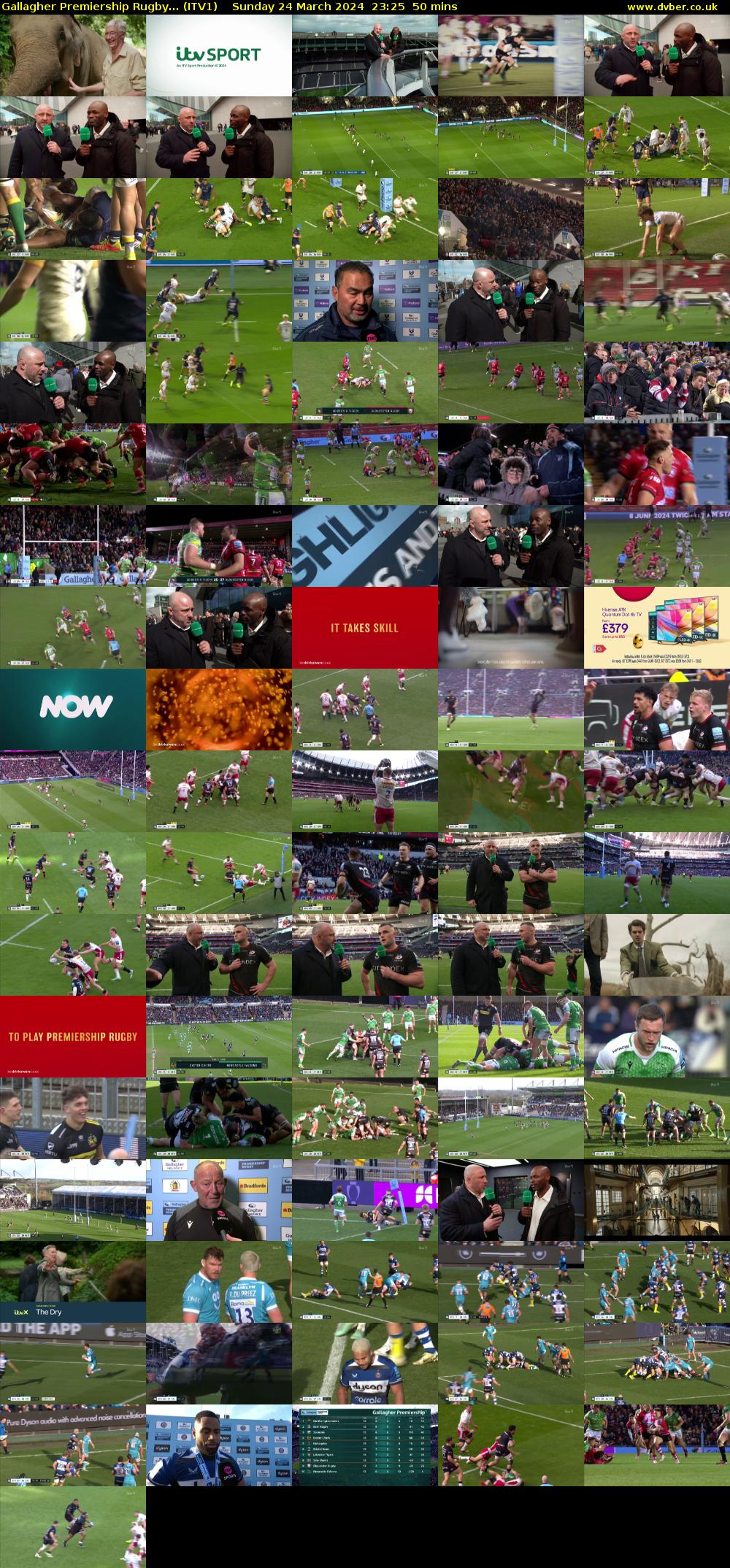 Gallagher Premiership Rugby... (ITV1) Sunday 24 March 2024 23:25 - 00:15