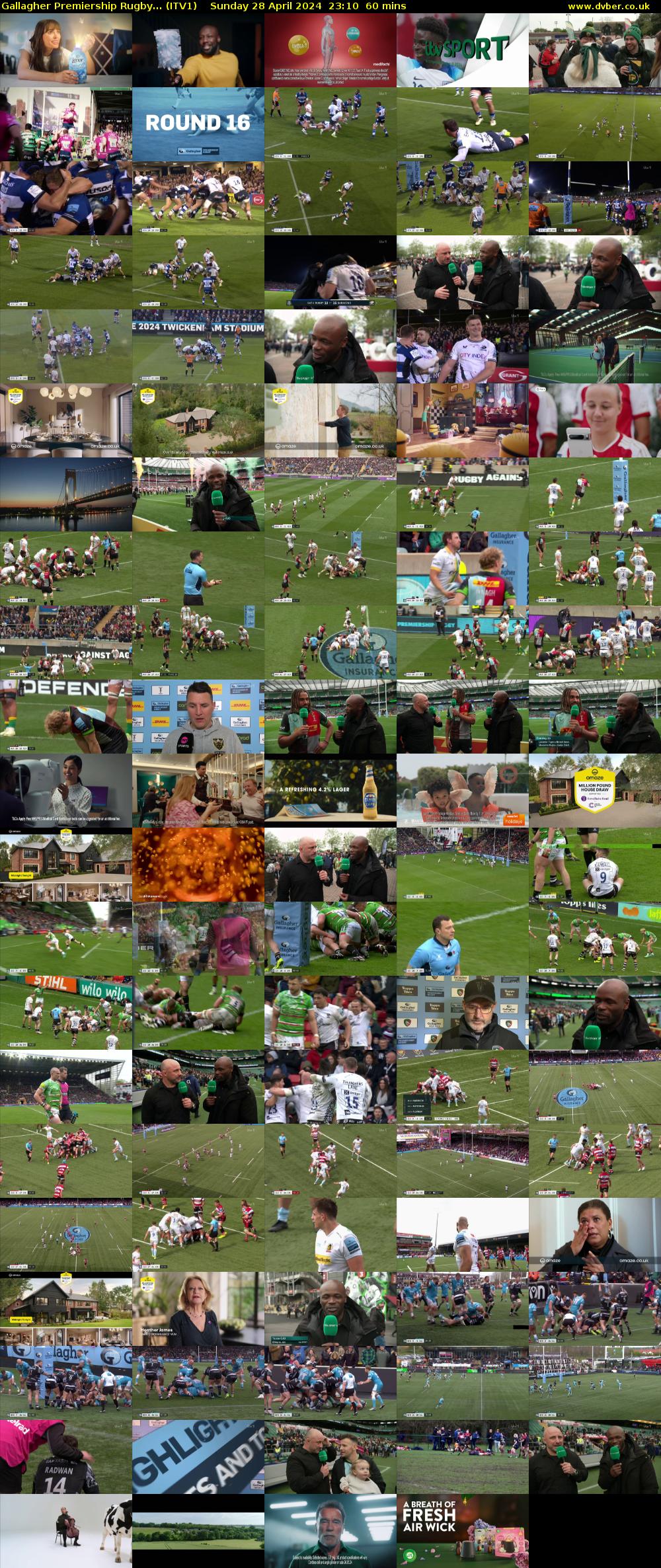 Gallagher Premiership Rugby... (ITV1) Sunday 28 April 2024 23:10 - 00:10