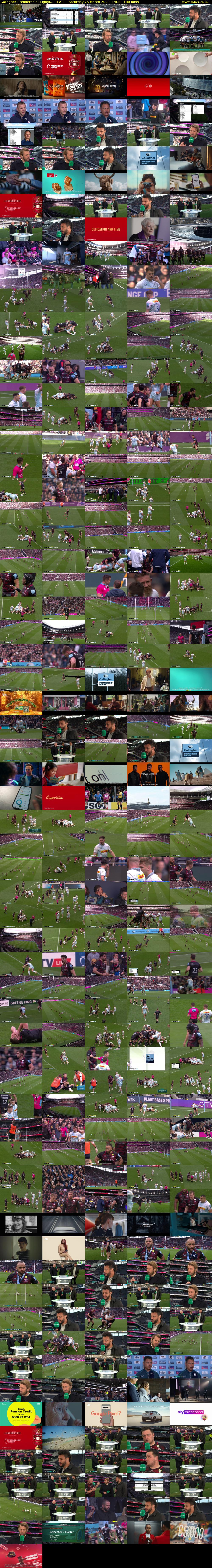 Gallagher Premiership Rugby:... (ITV1) Saturday 25 March 2023 14:30 - 17:30