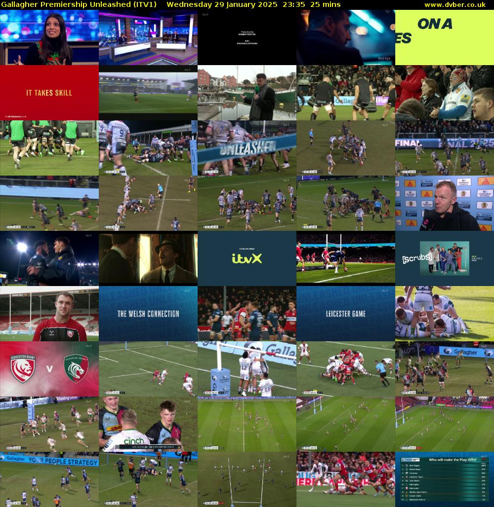 Gallagher Premiership Unleashed (ITV1) Wednesday 29 January 2025 23:35 - 00:00