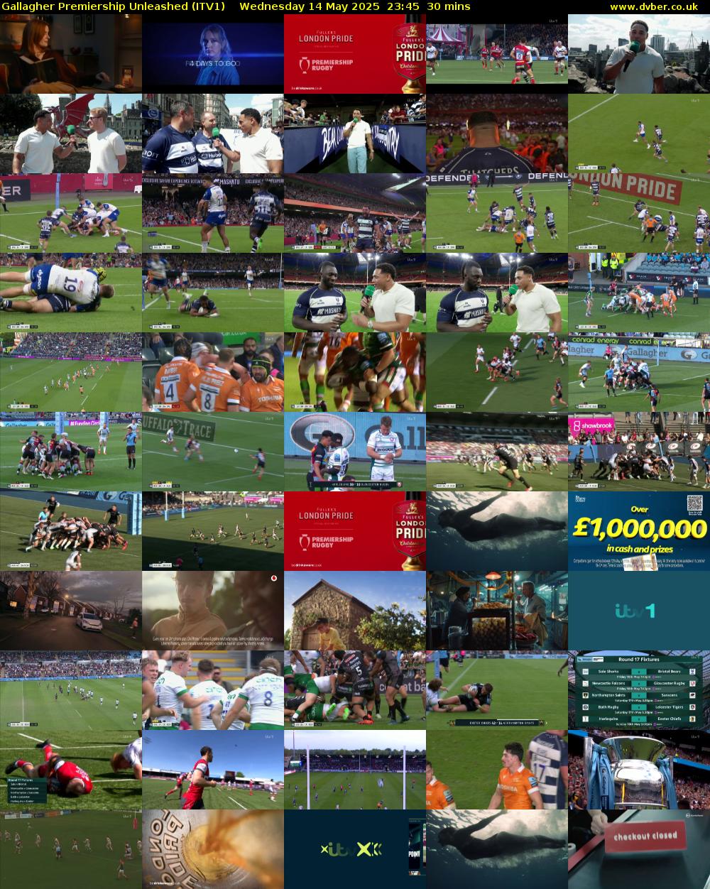 Gallagher Premiership Unleashed (ITV1) Wednesday 14 May 2025 23:45 - 00:15