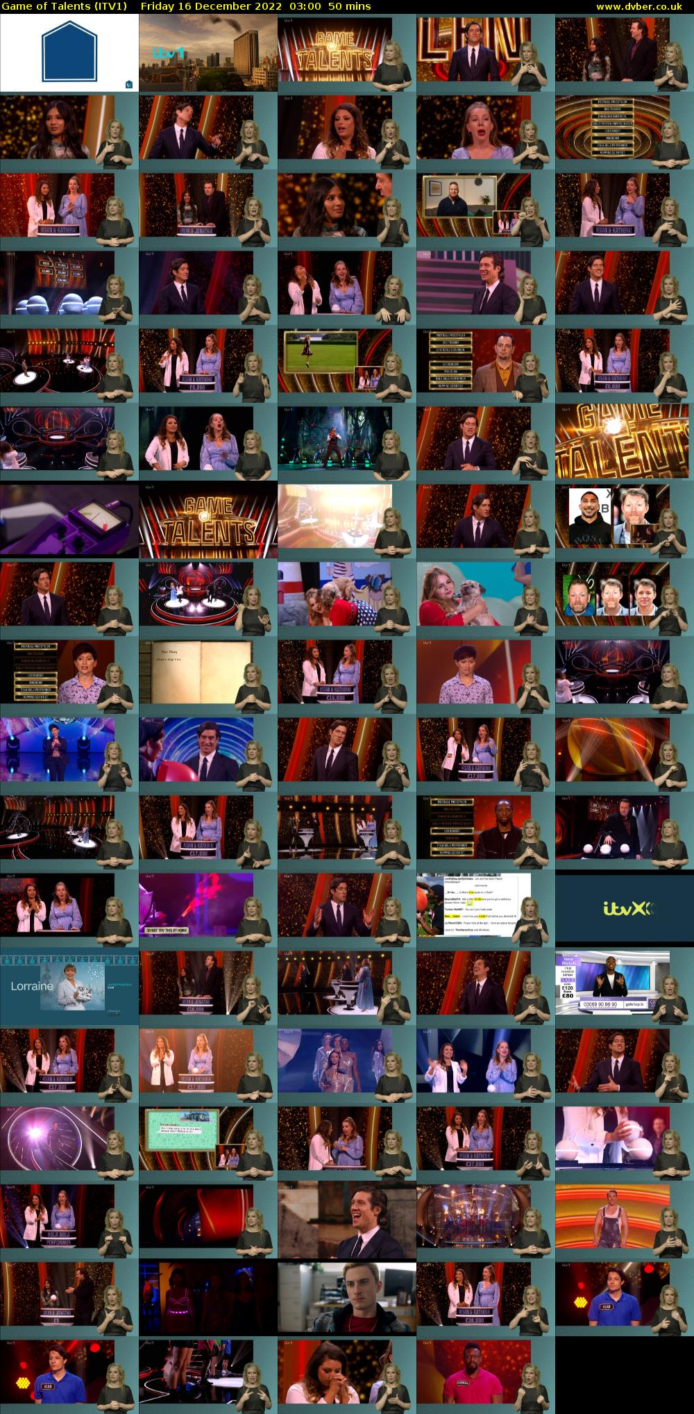 Game of Talents (ITV1) Friday 16 December 2022 03:00 - 03:50