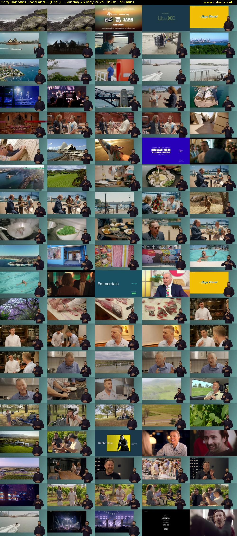 Gary Barlow's Food and... (ITV1) Sunday 25 May 2025 05:05 - 06:00