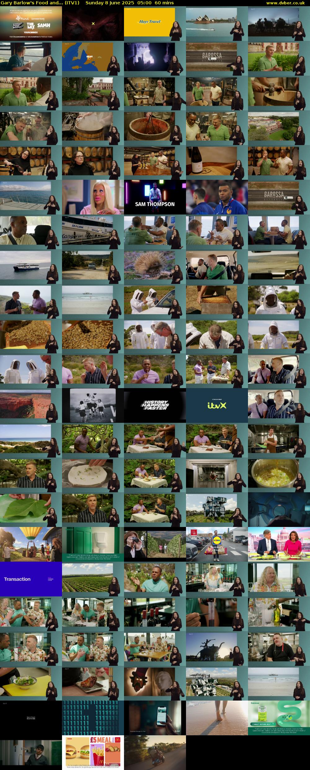 Gary Barlow's Food and... (ITV1) Sunday 8 June 2025 05:00 - 06:00