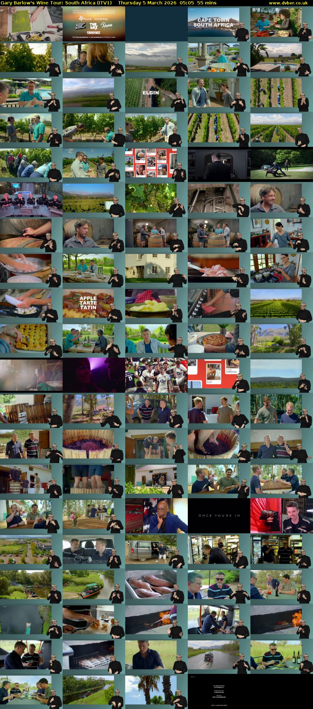 Gary Barlow's Wine Tour: South Africa (ITV1) Thursday 5 March 2026 05:05 - 06:00