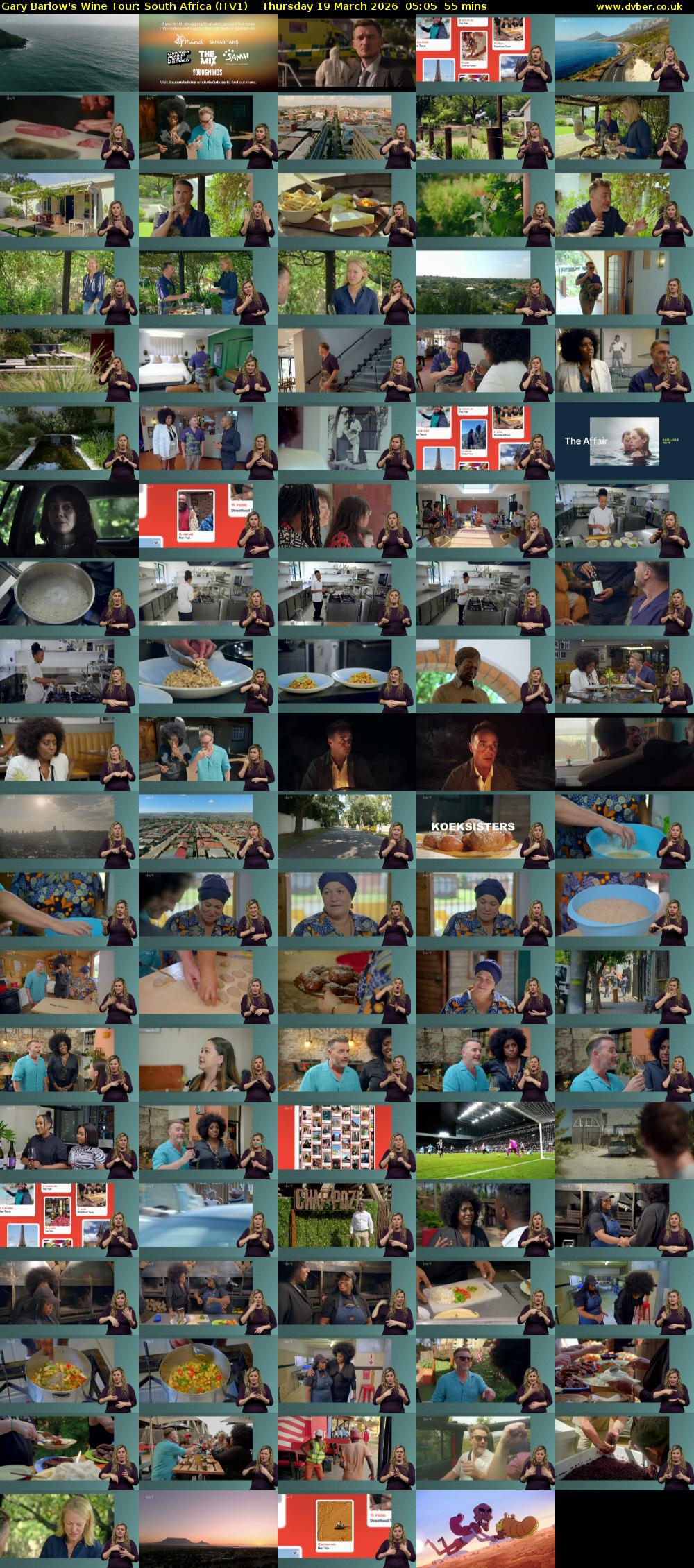 Gary Barlow's Wine Tour: South Africa (ITV1) Thursday 19 March 2026 05:05 - 06:00