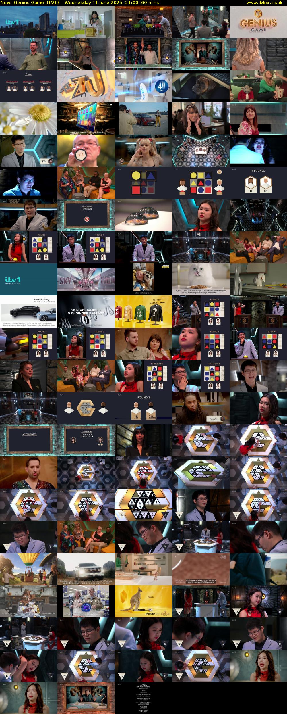 Genius Game (ITV1) Wednesday 11 June 2025 21:00 - 22:00