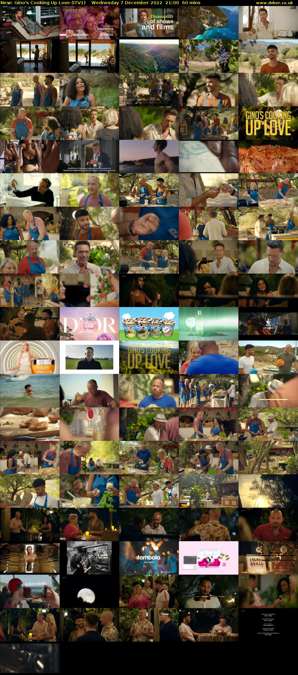 Gino's Cooking Up Love (ITV1) Wednesday 7 December 2022 21:00 - 22:00