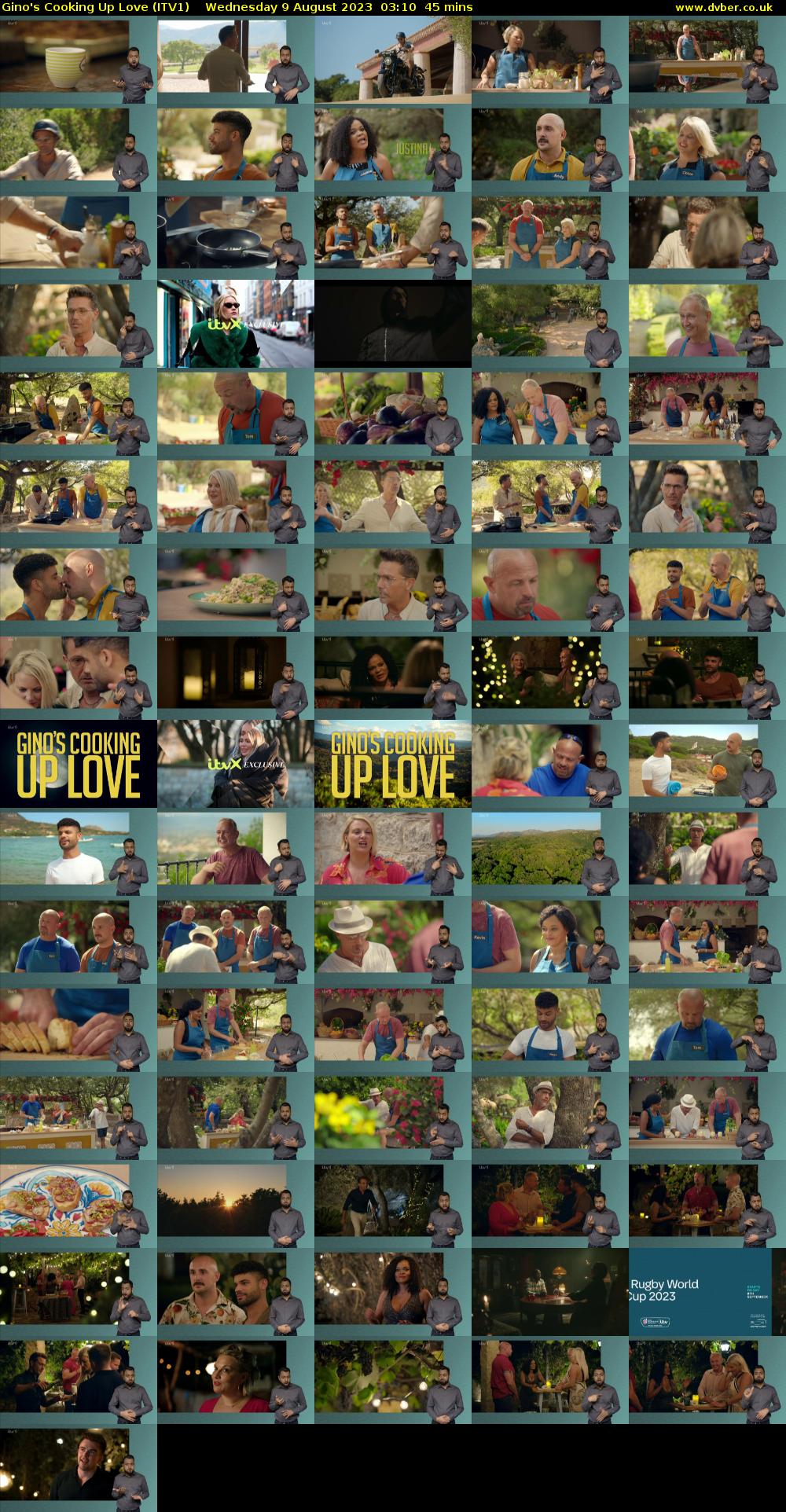 Gino's Cooking Up Love (ITV1) Wednesday 9 August 2023 03:10 - 03:55