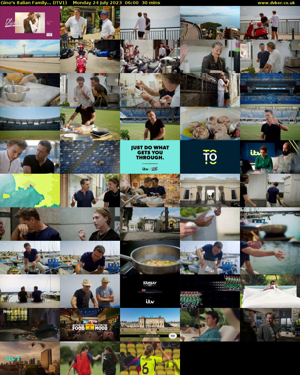 Gino's Italian Family... (ITV1) Monday 24 July 2023 06:00 - 06:30