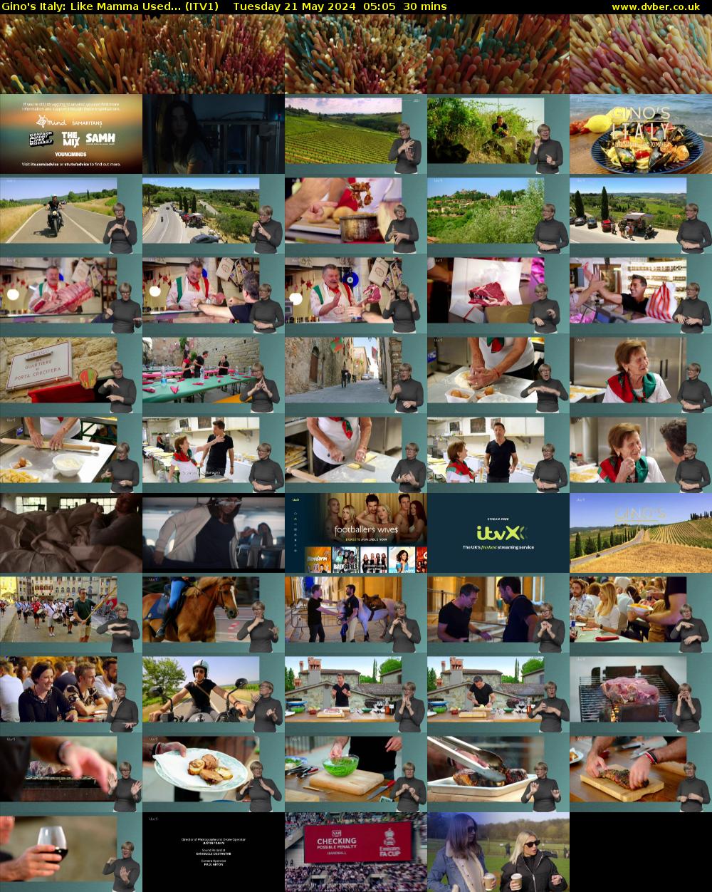 Gino's Italy: Like Mamma Used... (ITV1) Tuesday 21 May 2024 05:05 - 05:35