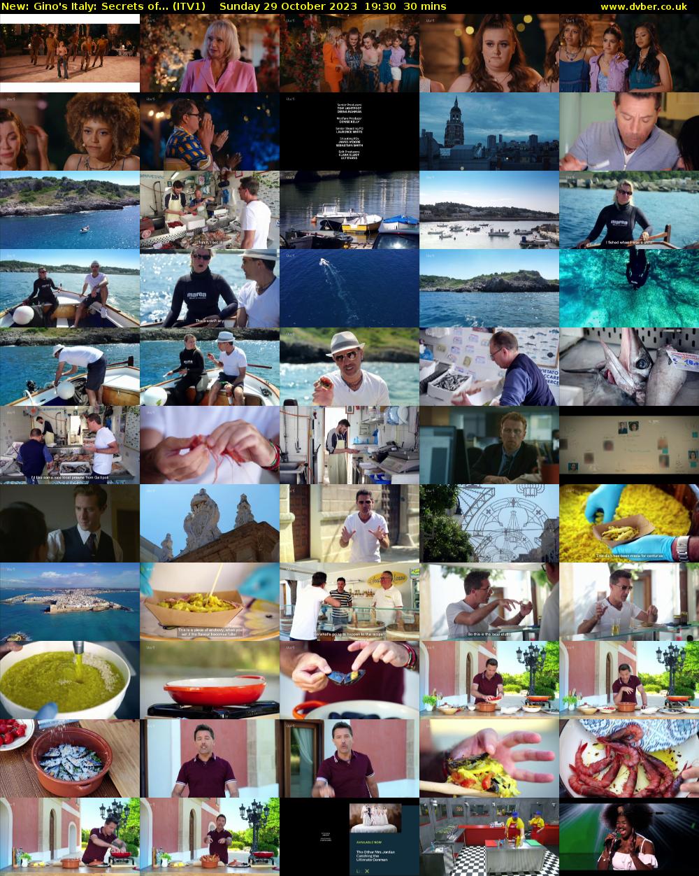 Gino's Italy: Secrets of... (ITV1) Sunday 29 October 2023 19:30 - 20:00