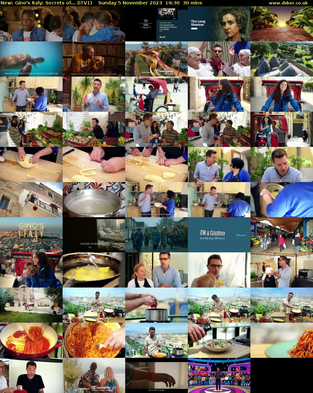 Gino's Italy: Secrets of... (ITV1) Sunday 5 November 2023 19:30 - 20:00