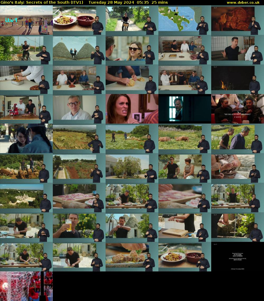 Gino's Italy: Secrets of the South (ITV1) Tuesday 28 May 2024 05:35 - 06:00