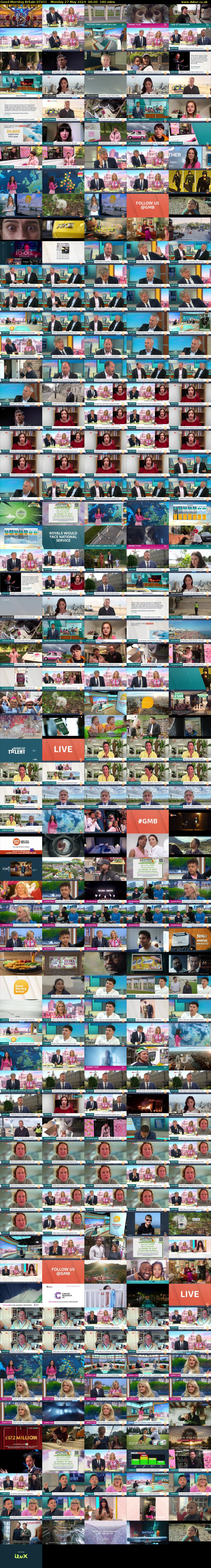 Good Morning Britain (ITV1) Monday 27 May 2024 06:00 - 09:00