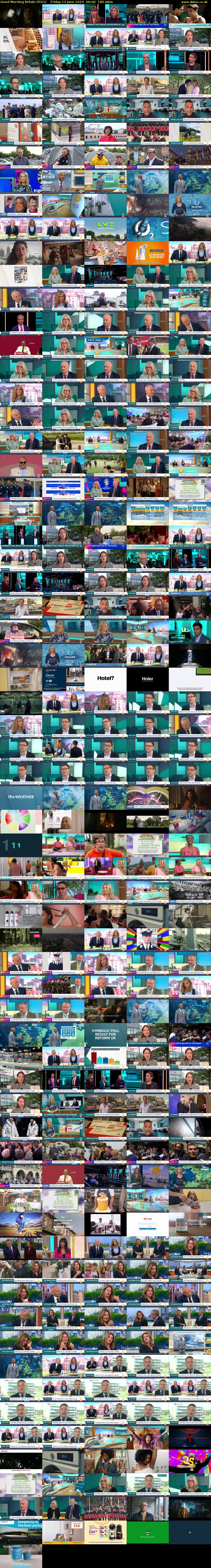 Good Morning Britain (ITV1) Friday 14 June 2024 06:00 - 09:00