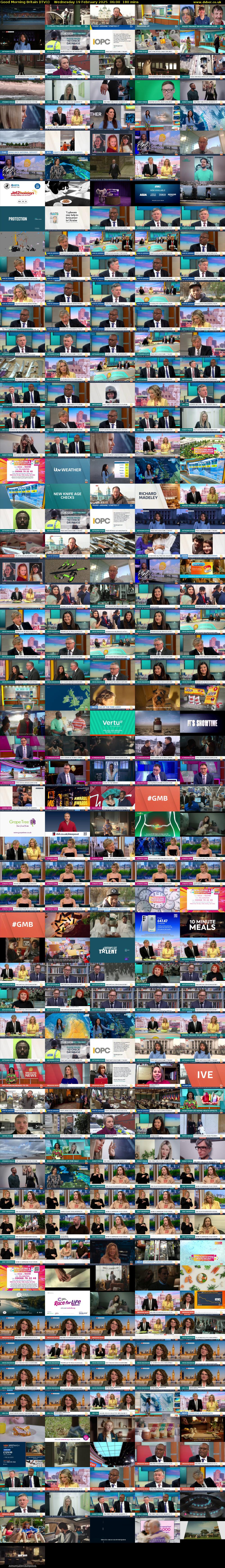 Good Morning Britain (ITV1) Wednesday 19 February 2025 06:00 - 09:00