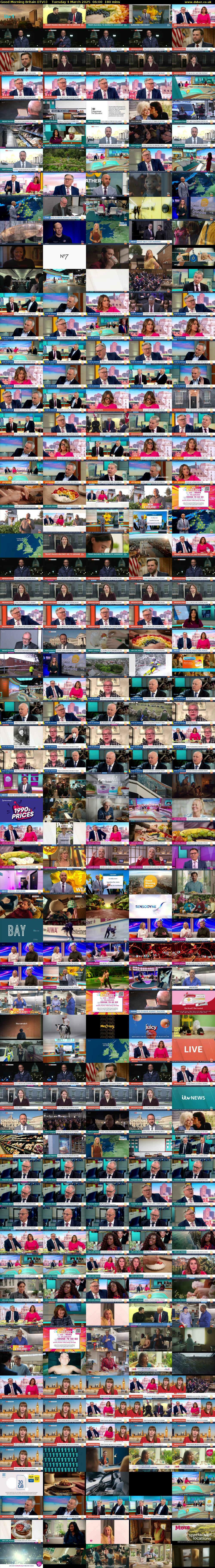Good Morning Britain (ITV1) Tuesday 4 March 2025 06:00 - 09:00