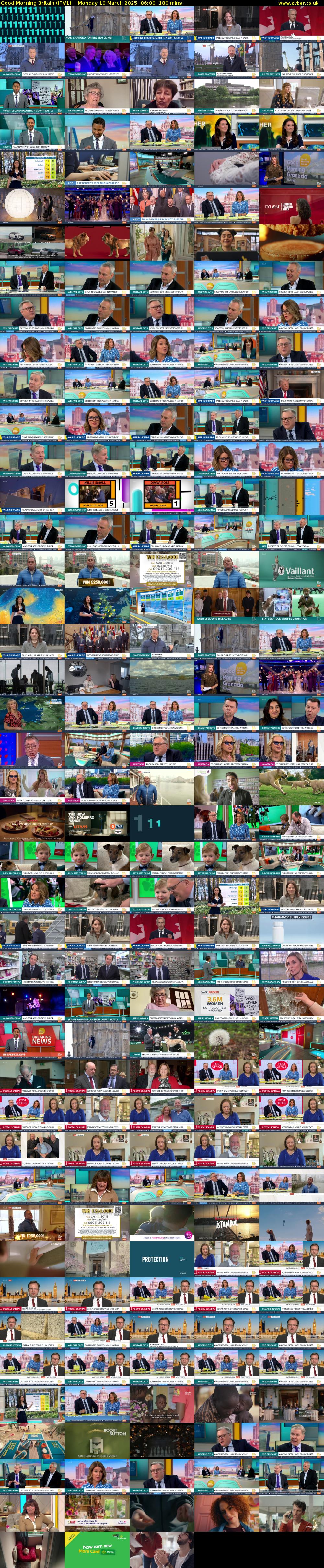 Good Morning Britain (ITV1) Monday 10 March 2025 06:00 - 09:00