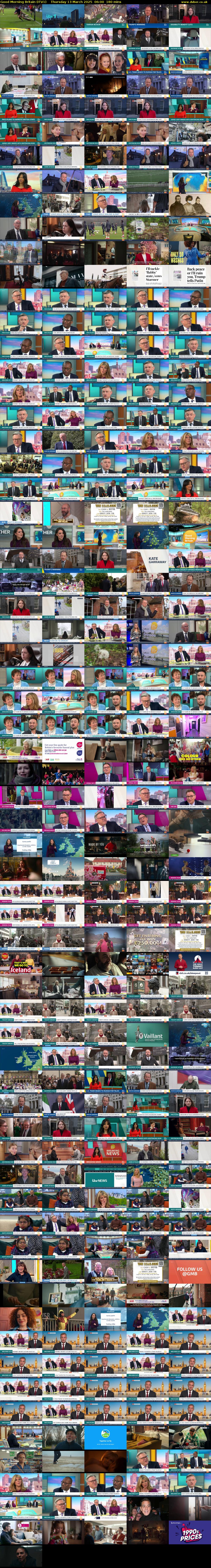 Good Morning Britain (ITV1) Thursday 13 March 2025 06:00 - 09:00