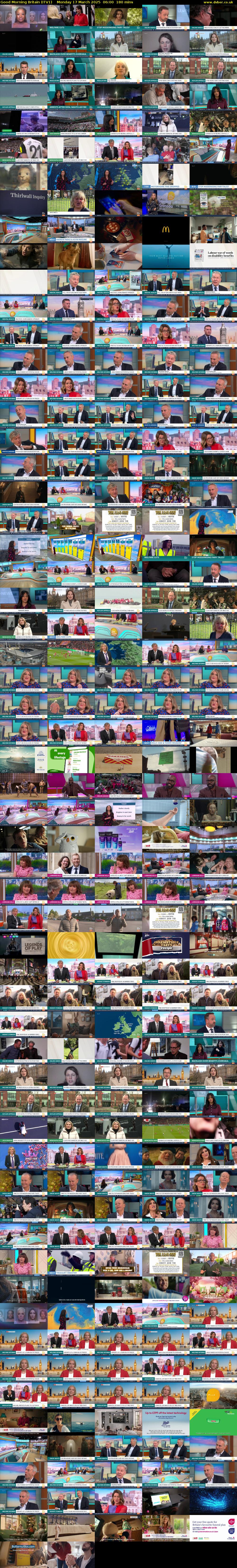 Good Morning Britain (ITV1) Monday 17 March 2025 06:00 - 09:00
