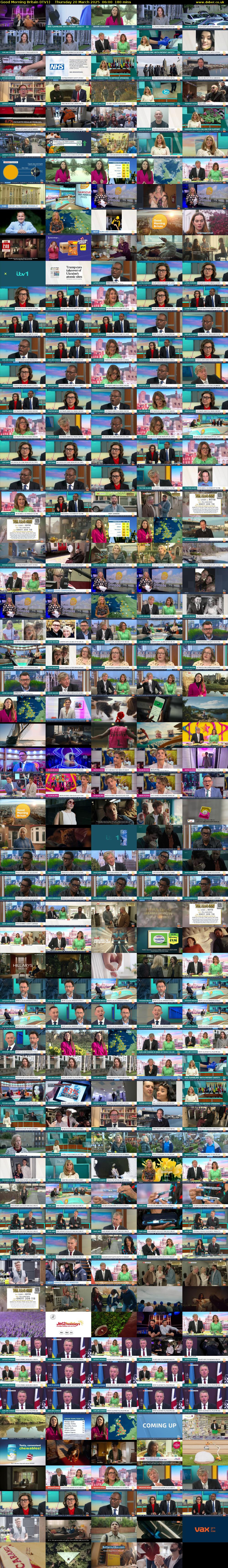 Good Morning Britain (ITV1) Thursday 20 March 2025 06:00 - 09:00