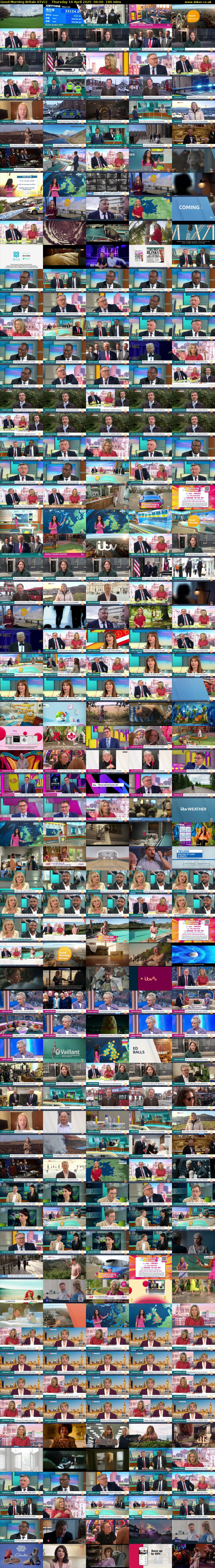 Good Morning Britain (ITV1) Thursday 10 April 2025 06:00 - 09:00