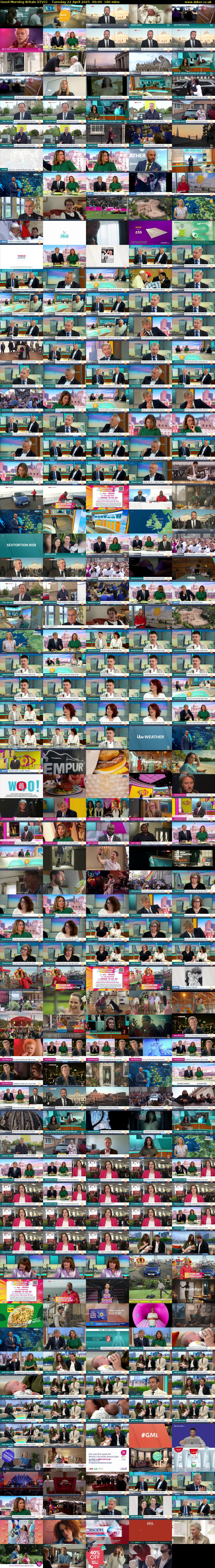 Good Morning Britain (ITV1) Tuesday 22 April 2025 06:00 - 09:00