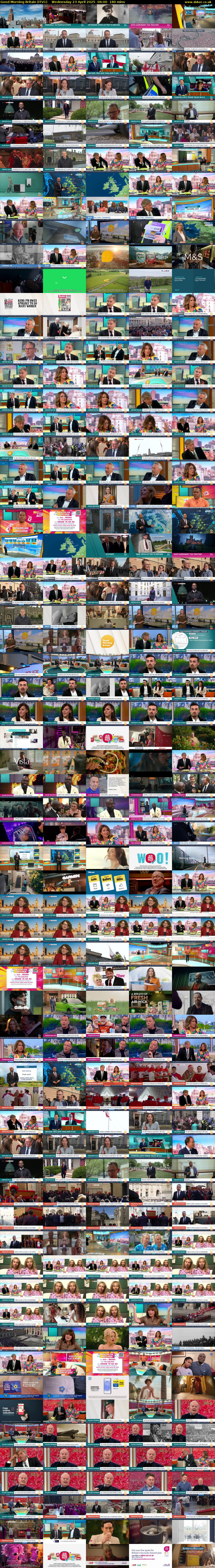 Good Morning Britain (ITV1) Wednesday 23 April 2025 06:00 - 09:00