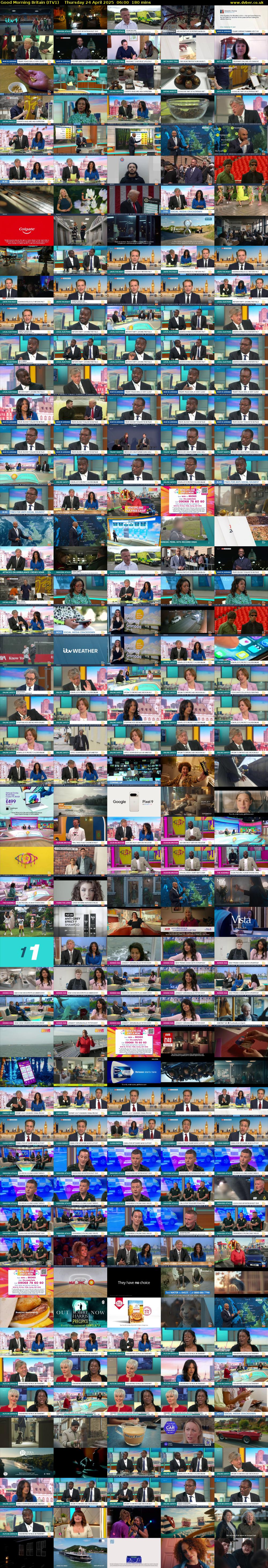 Good Morning Britain (ITV1) Thursday 24 April 2025 06:00 - 09:00