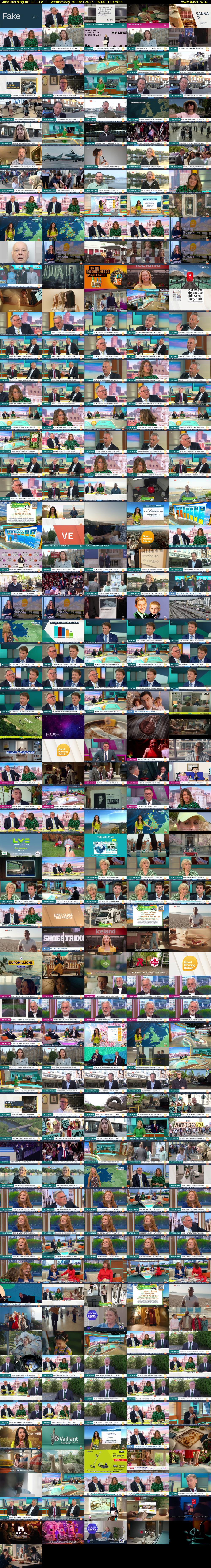 Good Morning Britain (ITV1) Wednesday 30 April 2025 06:00 - 09:00